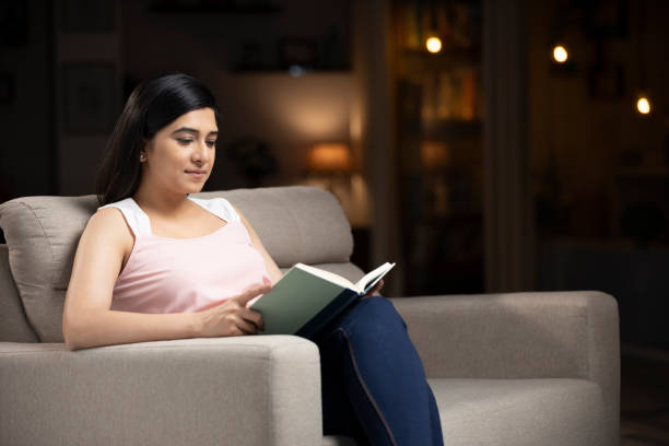 Reading a physical book as screen-free evening activity